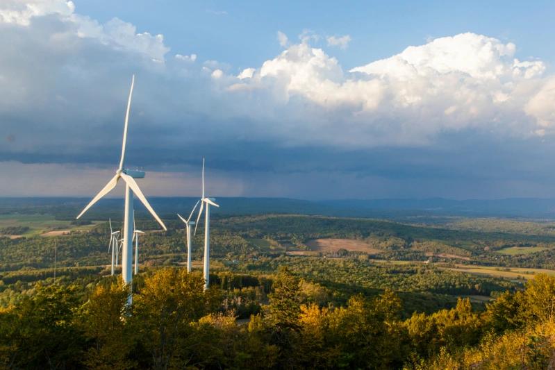 States With Fastest Growing Economies - Image of wind turbines in Maine.