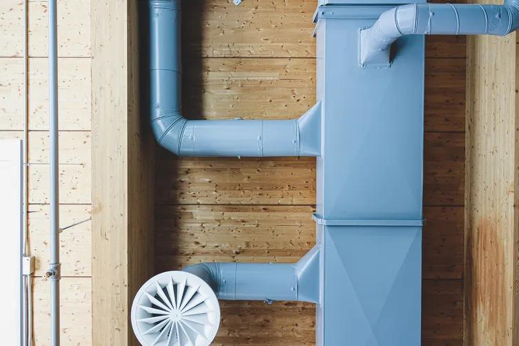 Modern HVAC ductwork system demonstrating the impact of regular preventative maintenance.
