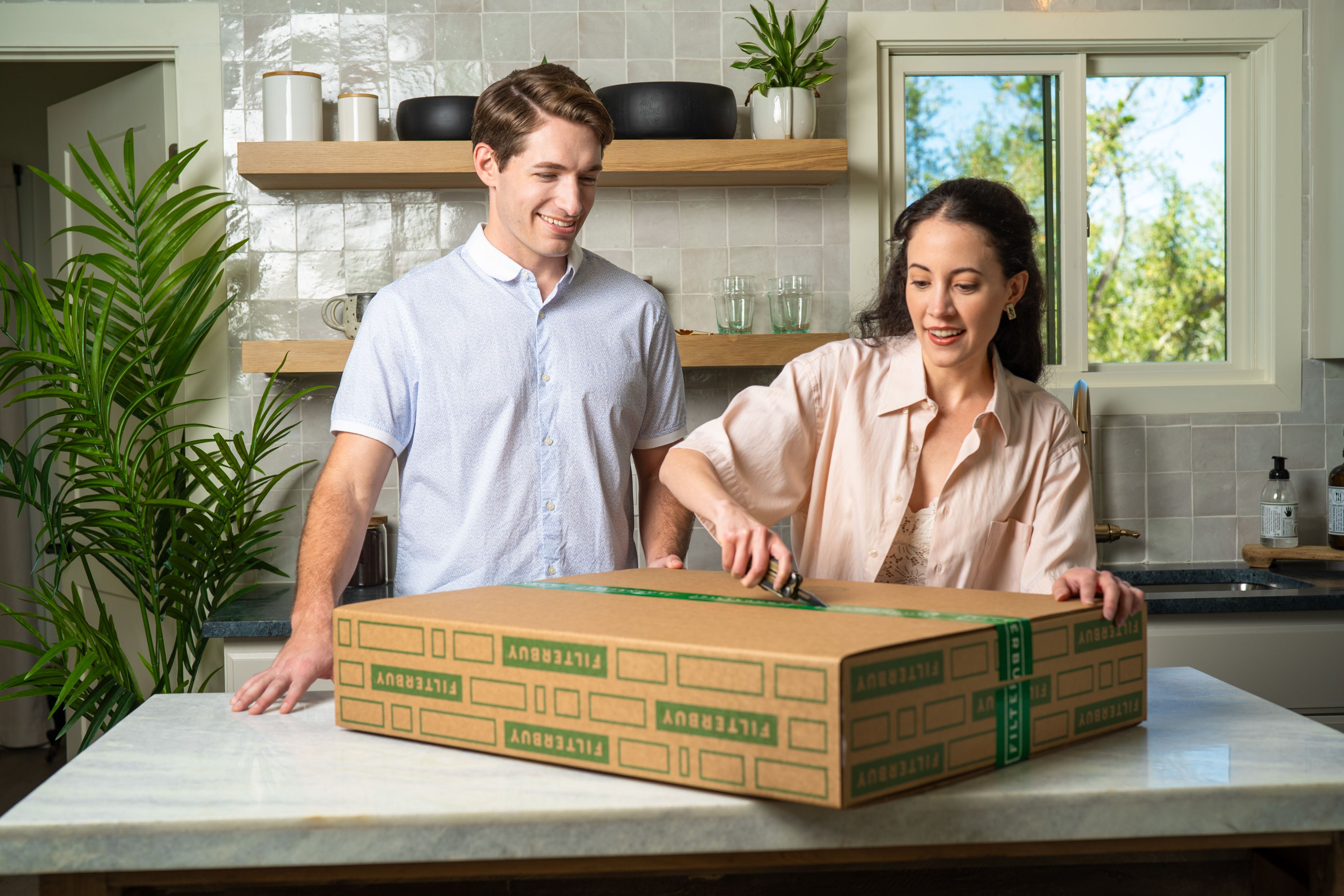 couple unboxing filterbuy product