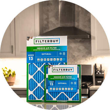 MERV 13 filters on a shelf