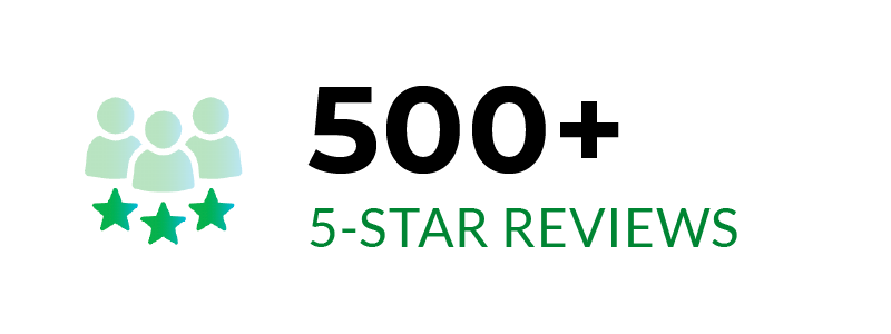 500 plus 5 star reviews