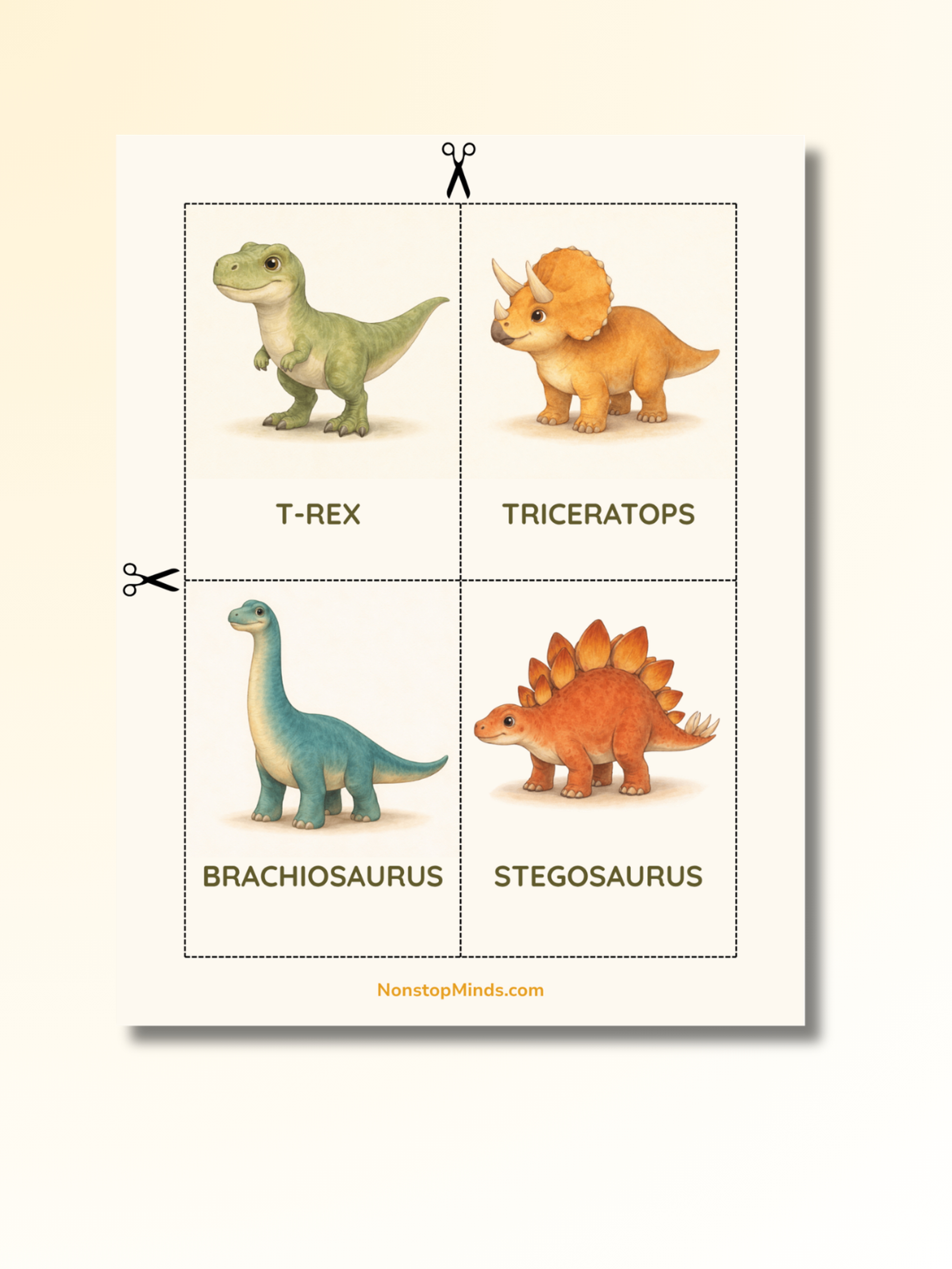 Dinosaurs: First Words Flashcards — preview image 4