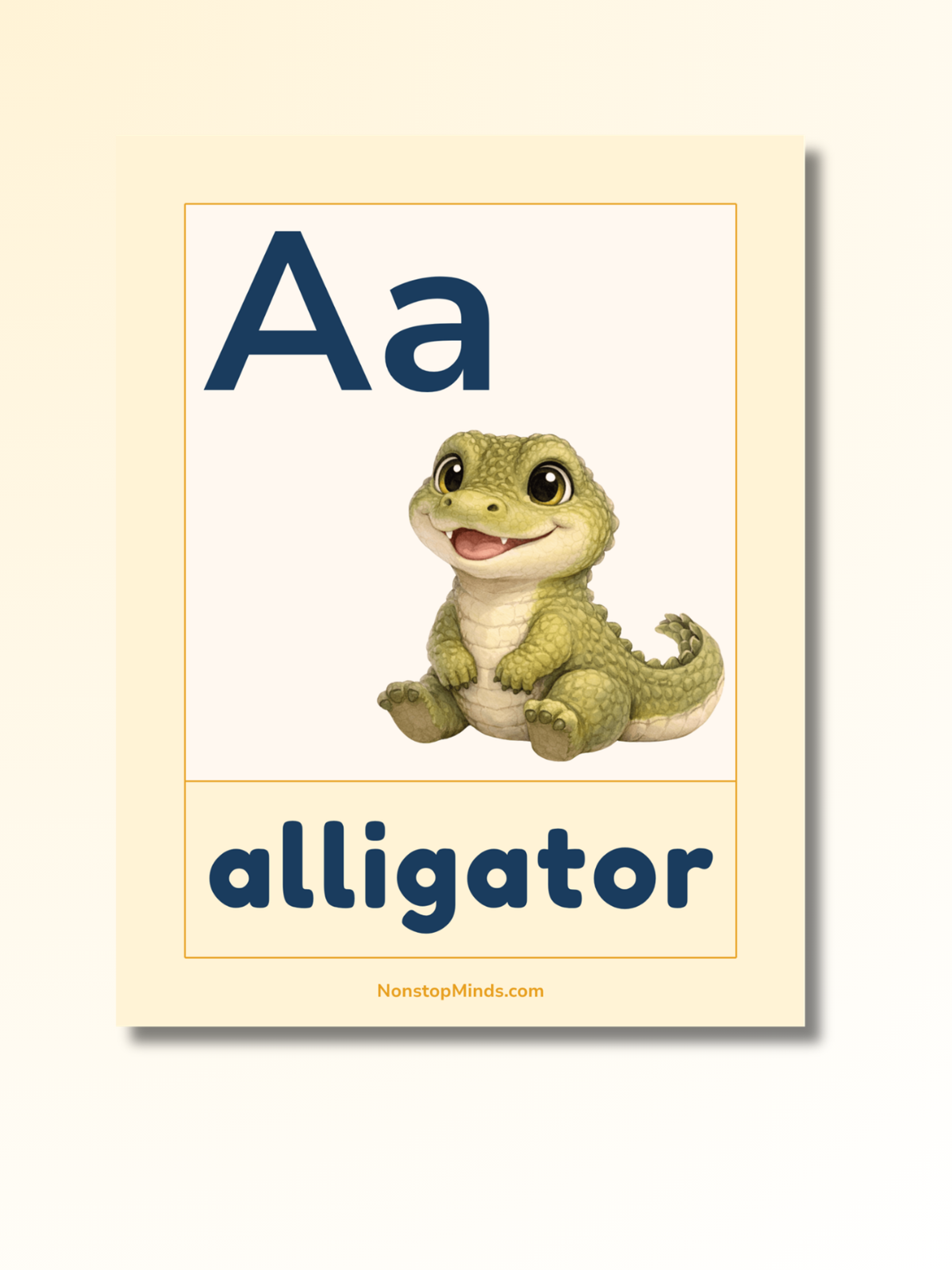 Animal Babies Alphabet Flashcards — preview image 3
