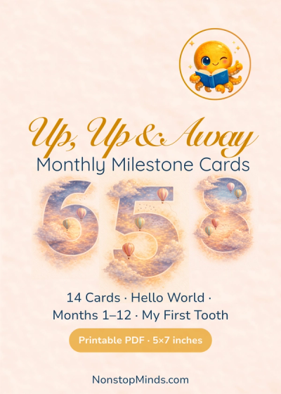 Up, Up & Away Monthly Milestone Cards