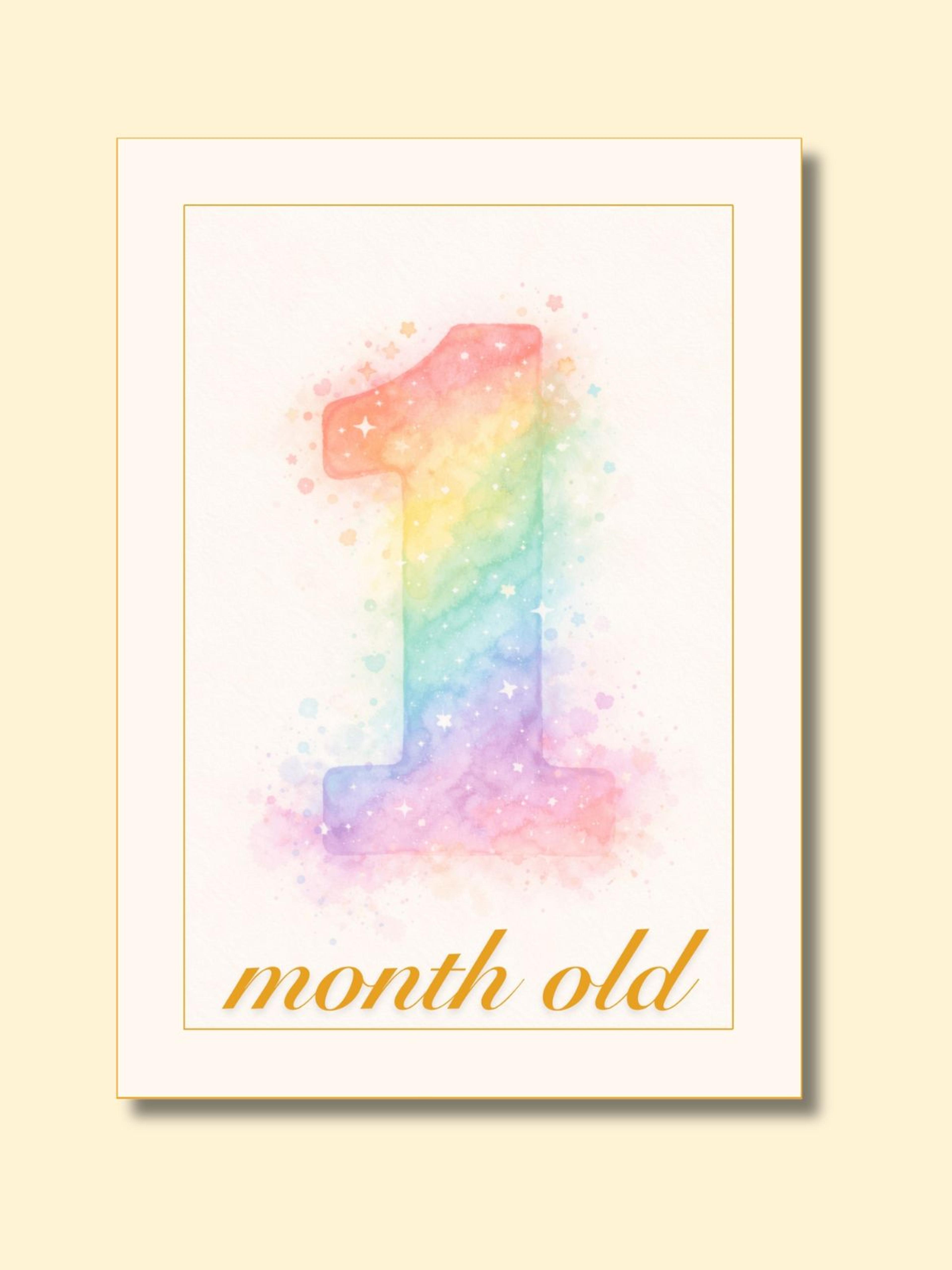Rainbow Monthly Milestone Cards — preview image 3