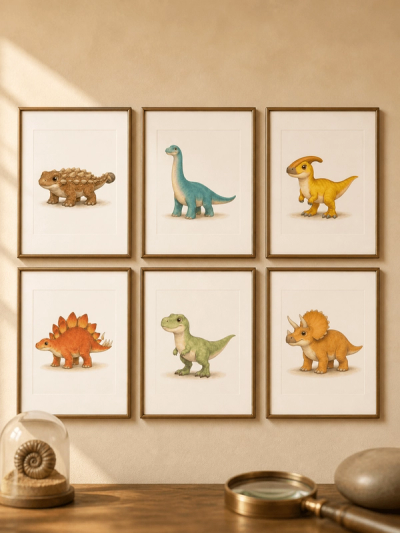 Baby Dinosaurs Wall Art