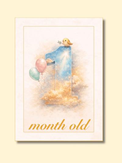 Cloud Nine Monthly Milestone Cards — preview image 3