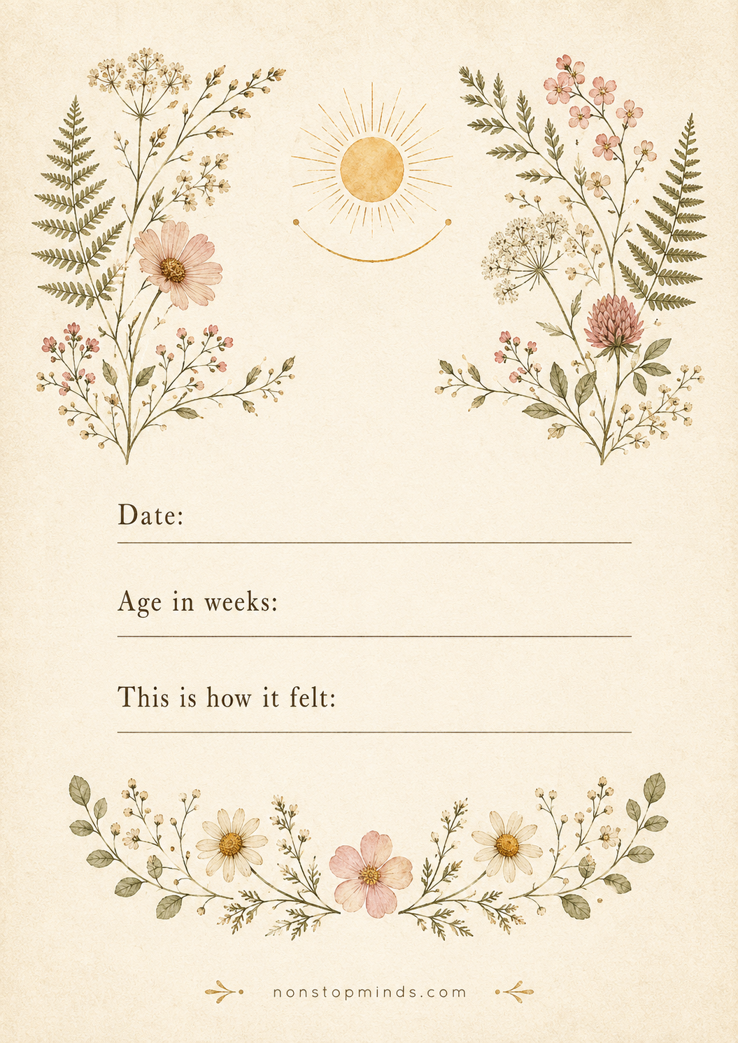 Baby's First Smile Keepsake Card