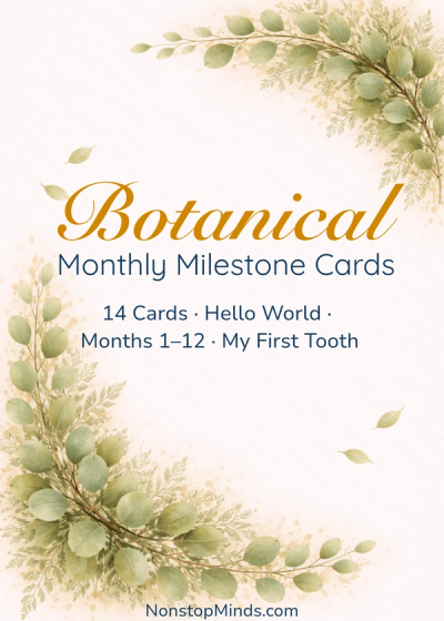 Botanical Monthly Milestone Cards