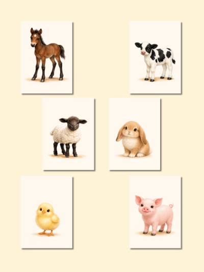 Farm Baby Animals Wall Art — preview image 2