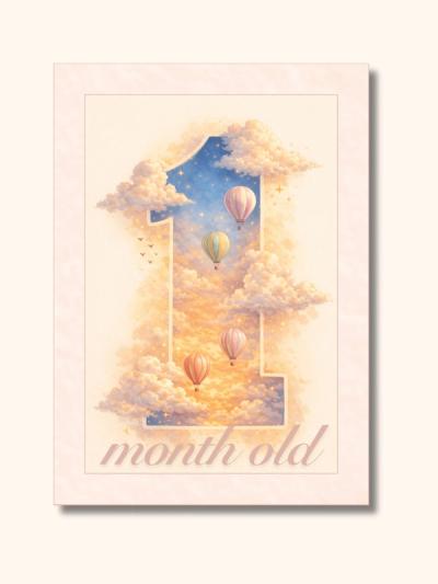 Up, Up & Away Monthly Milestone Cards — preview image 3