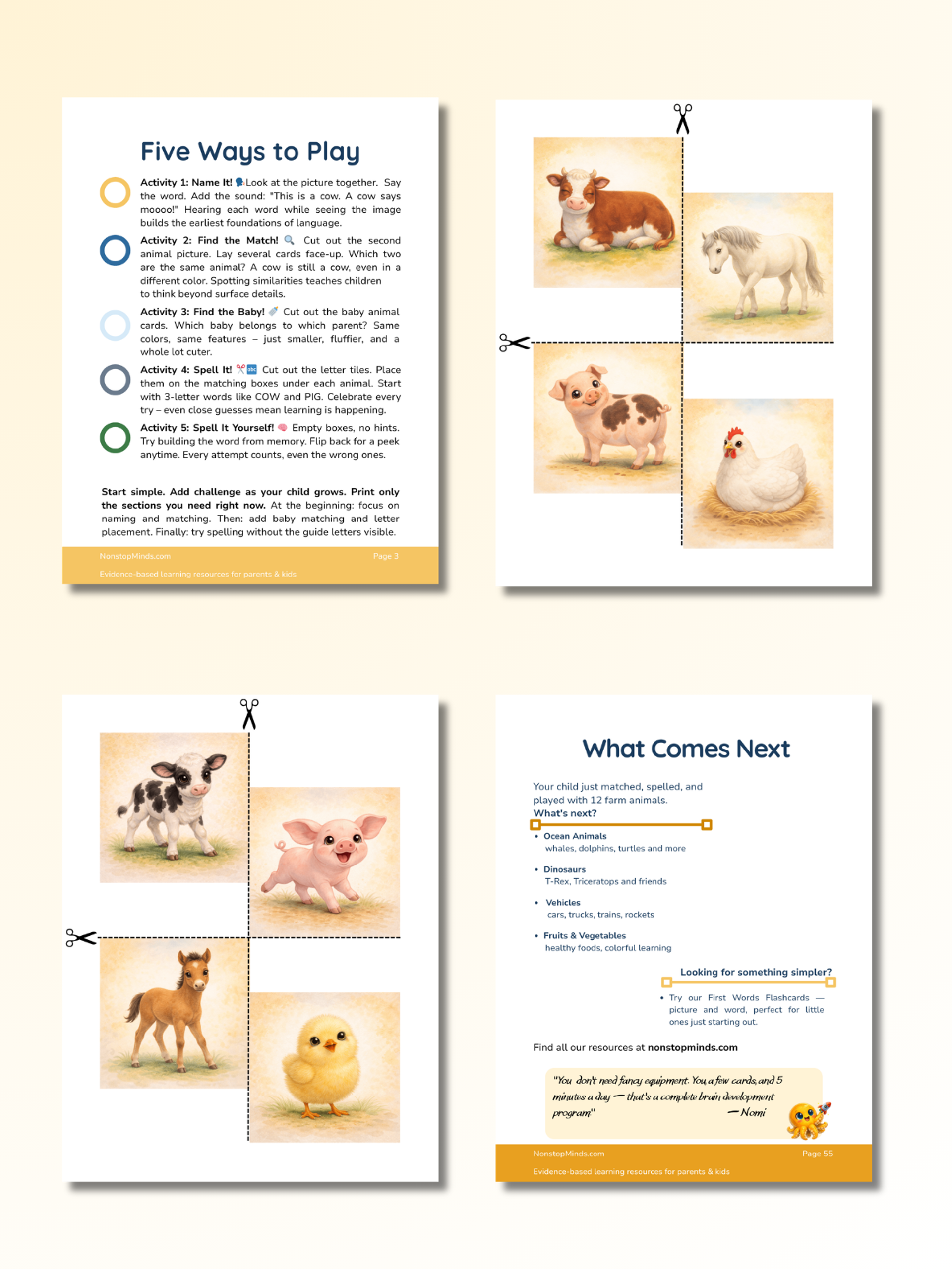 Farm Animals: Match, Spell & Play — preview image 2