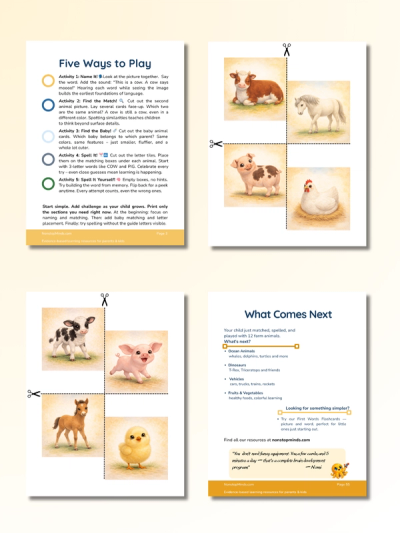 Farm Animals: Match, Spell & Play — preview image 2