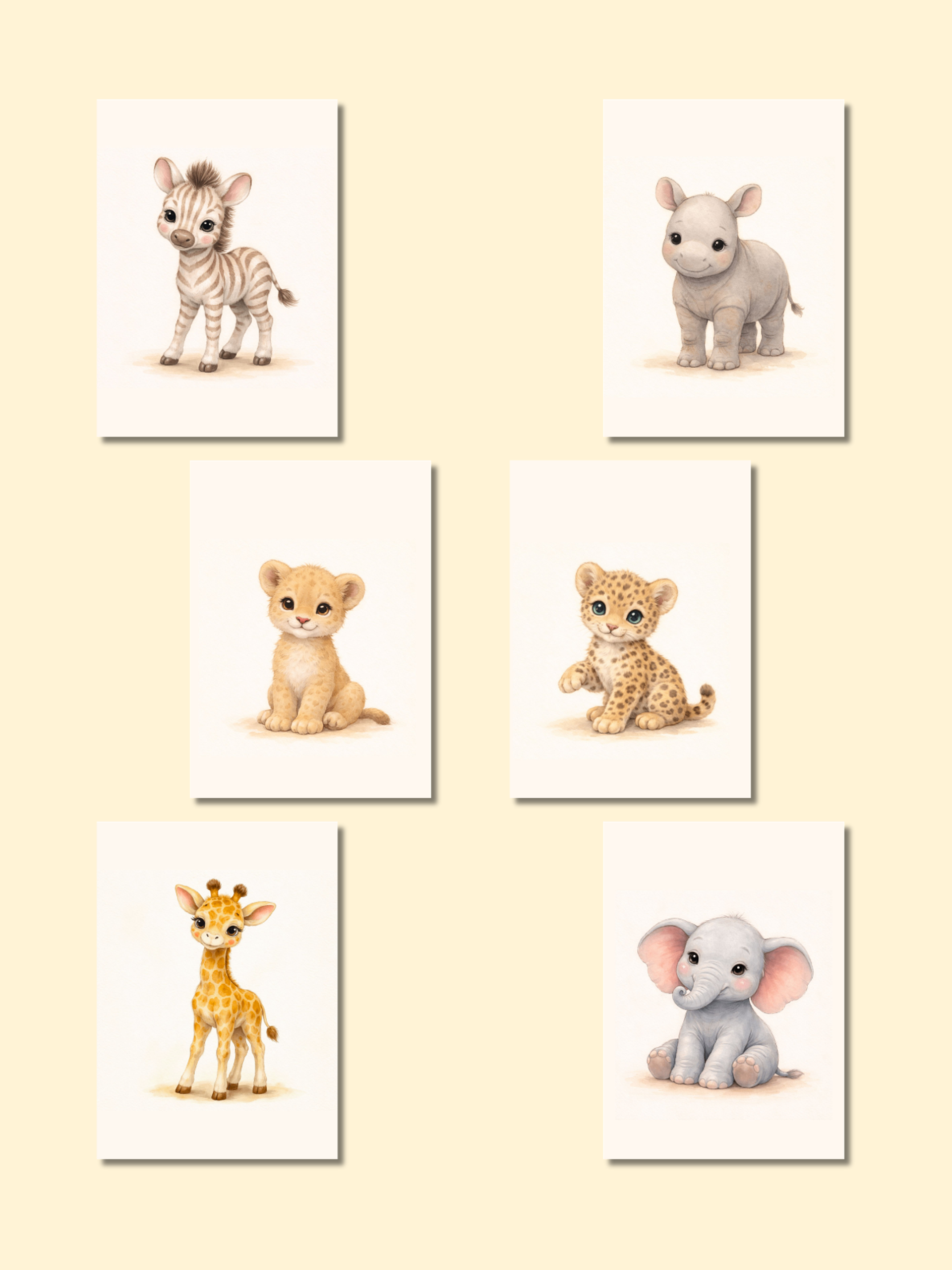 Safari Baby Animals Wall Art — preview image 2