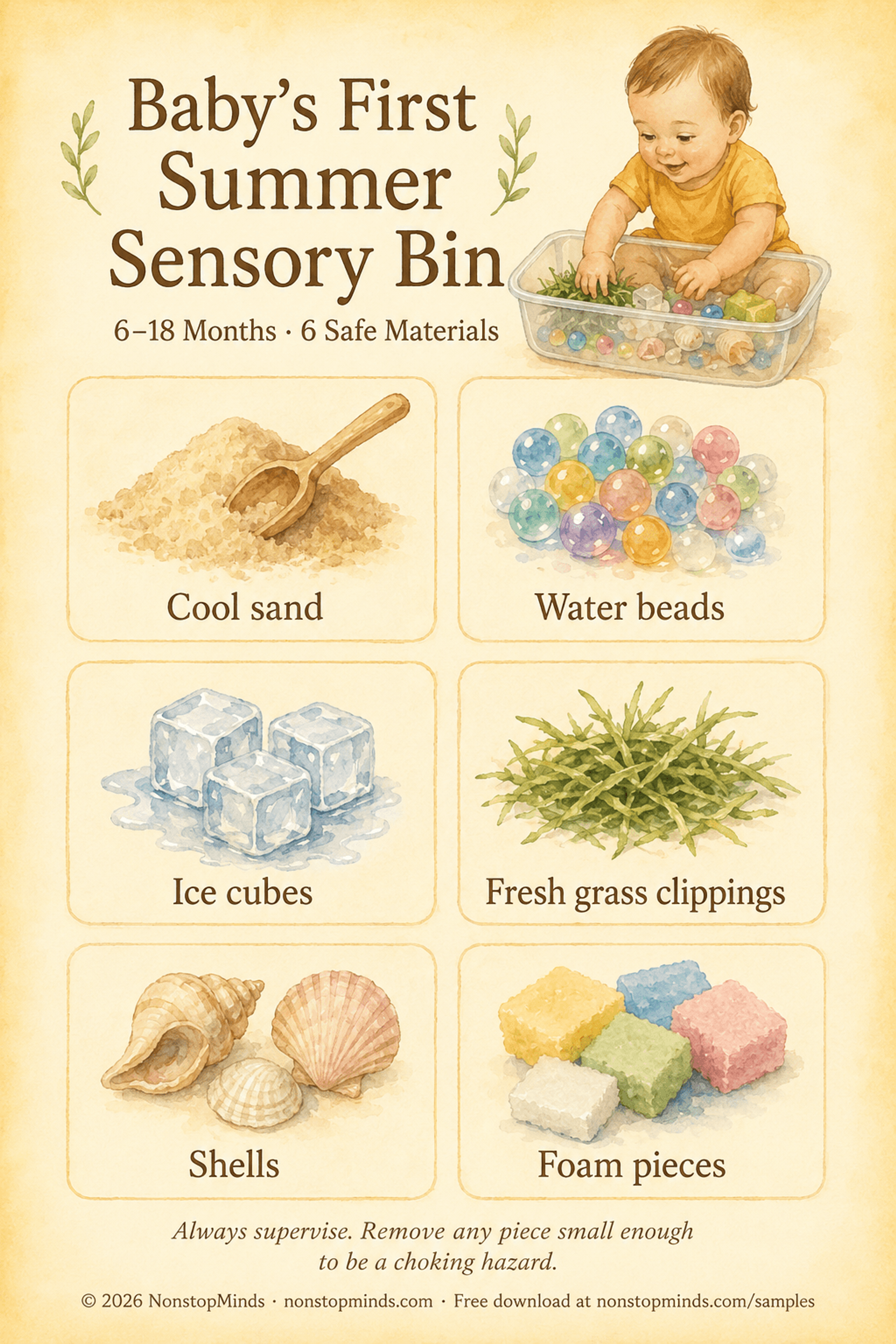 Baby's First Summer Sensory Bin Guide