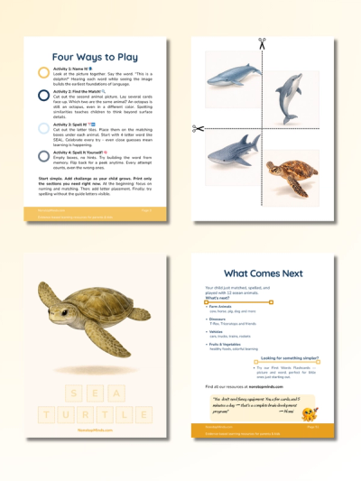 Ocean Animals: Match, Spell & Play — preview image 2