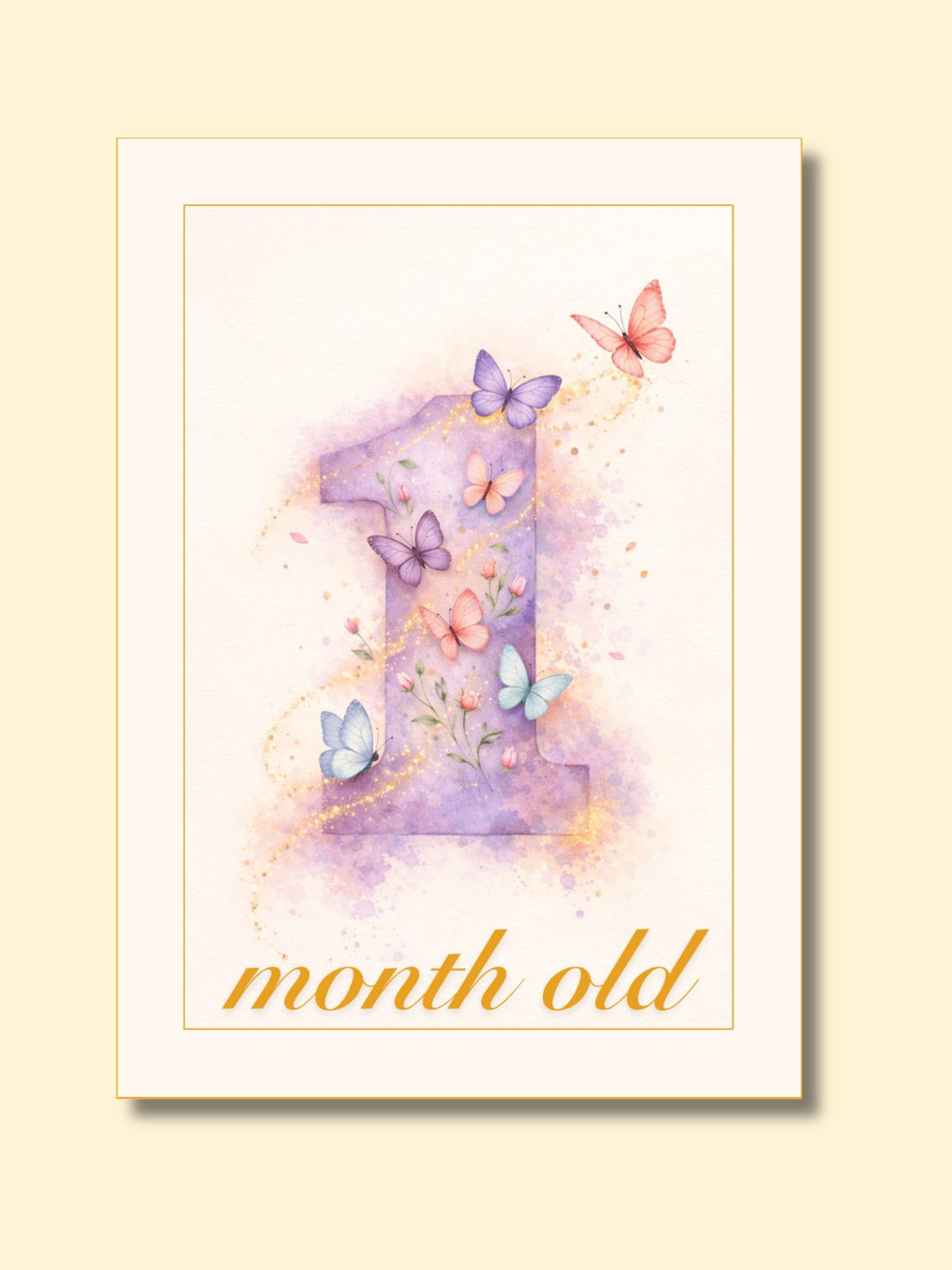 Butterflies Monthly Milestone Cards — preview image 3