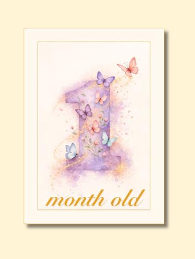 Butterflies Monthly Milestone Cards — preview image 3
