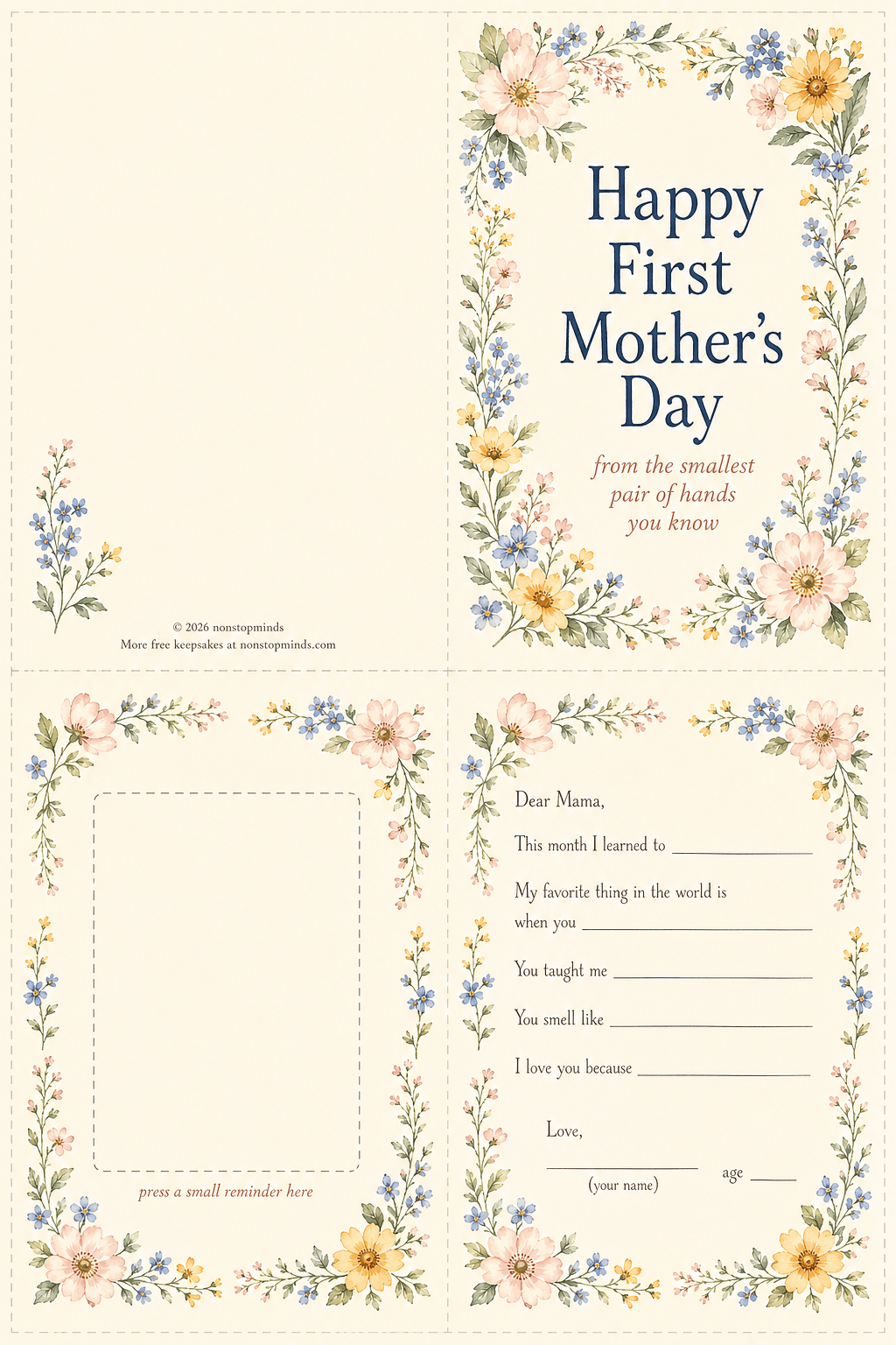 First Mother's Day Card