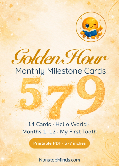 Golden Hour Monthly Milestone Cards