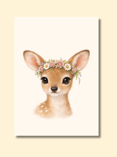 Floral Crown Animals Wall Art — preview image 3