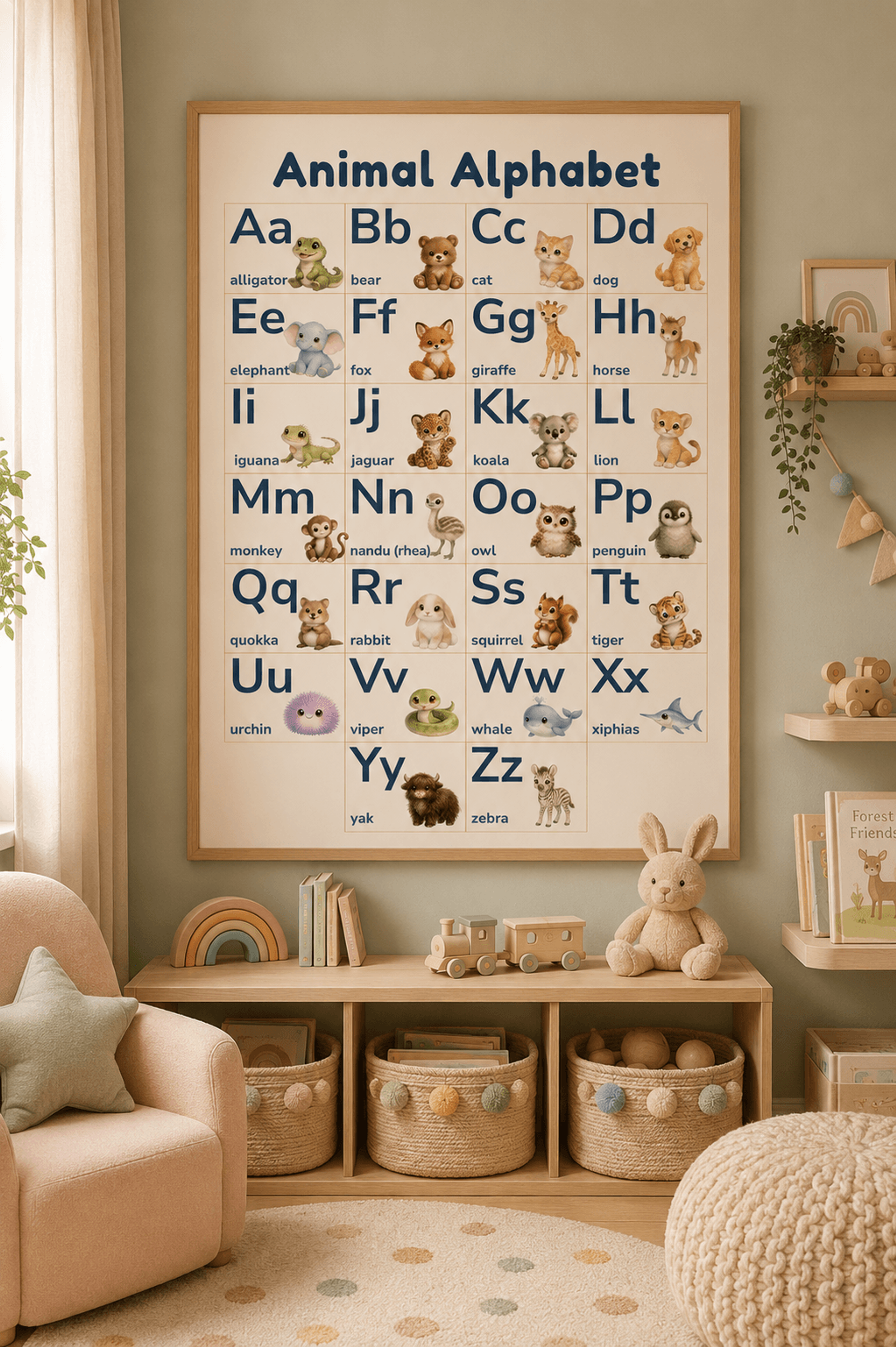 Animal Alphabet Poster