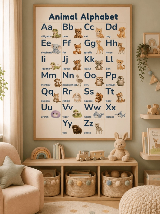 Animal Alphabet Poster