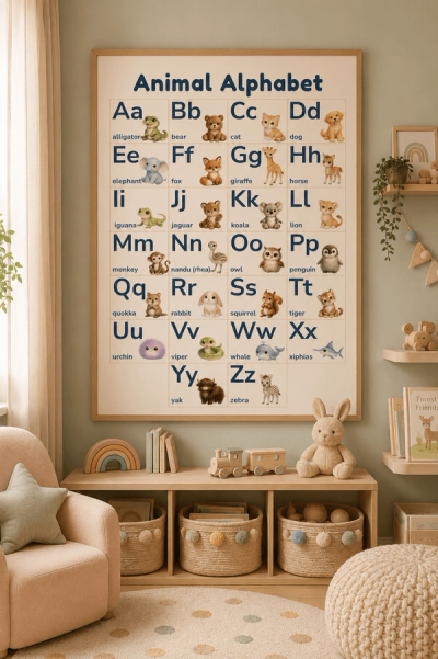 Animal Alphabet Poster