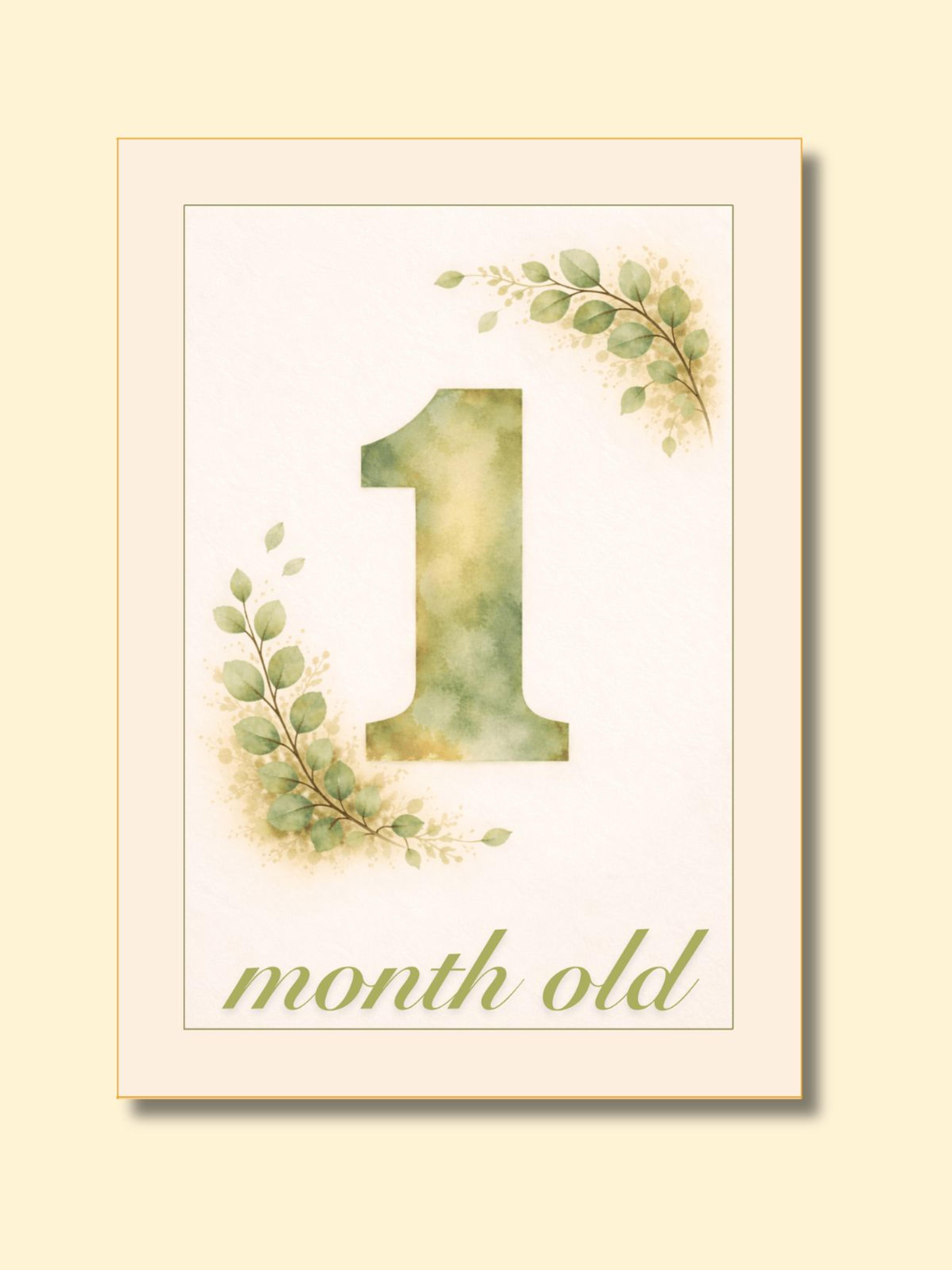 Botanical Monthly Milestone Cards — preview image 3