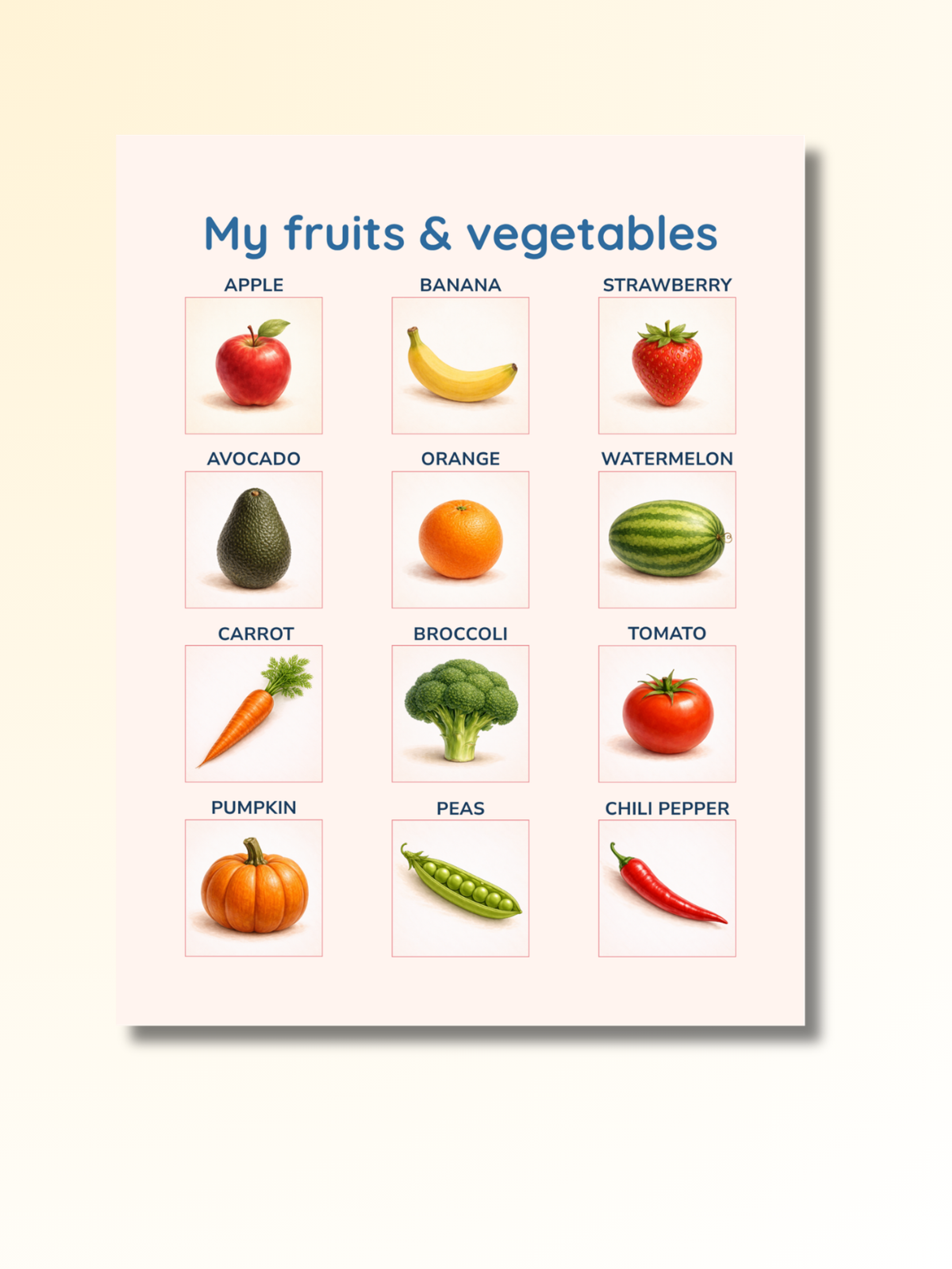 Fruits & Vegetables: Match, Spell & Play — preview image 3