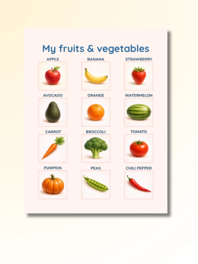 Fruits & Vegetables: Match, Spell & Play — preview image 3
