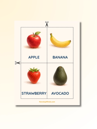 Fruits & Vegetables: First Words Flashcards — preview image 4