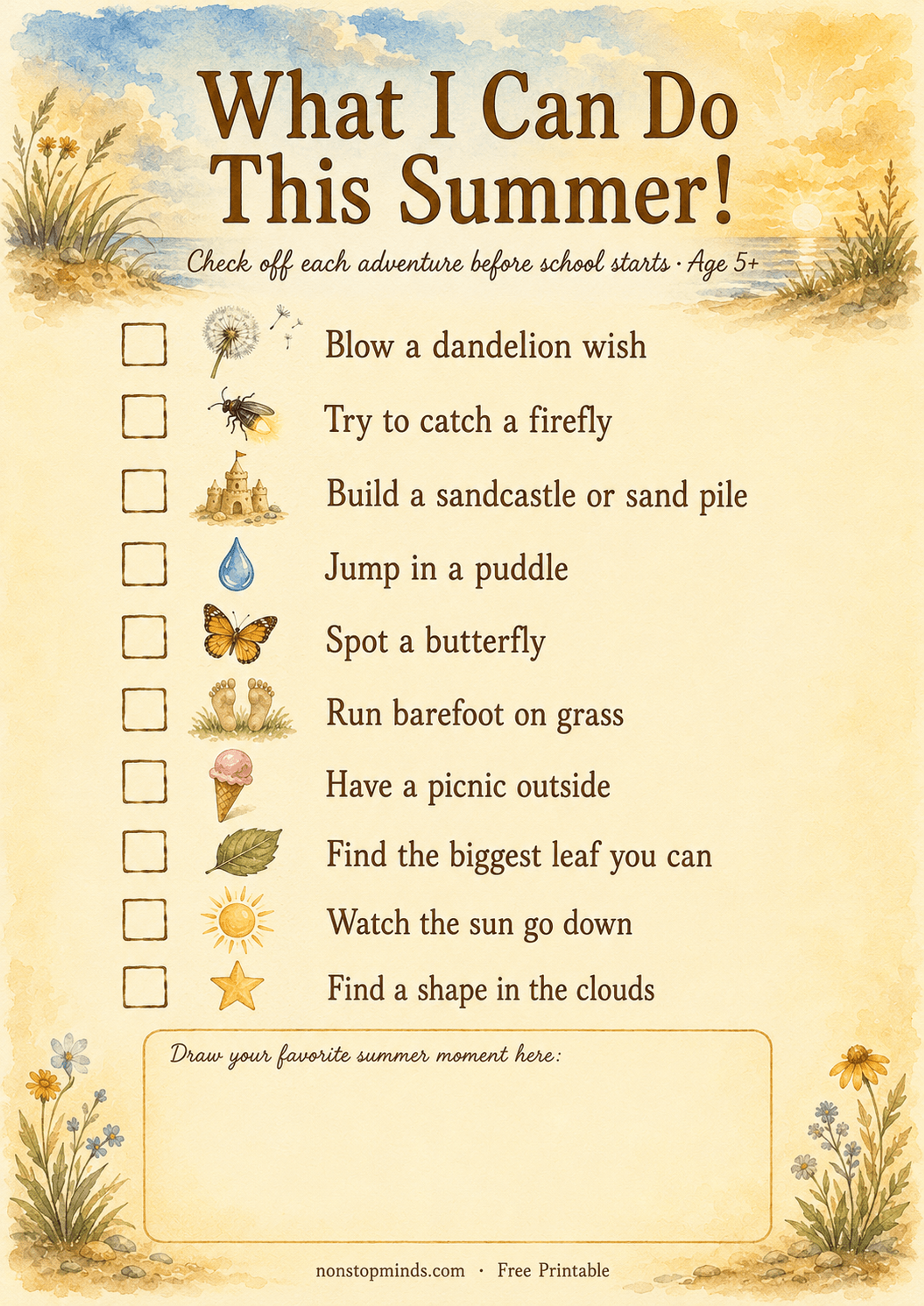 What I Can Do This Summer!