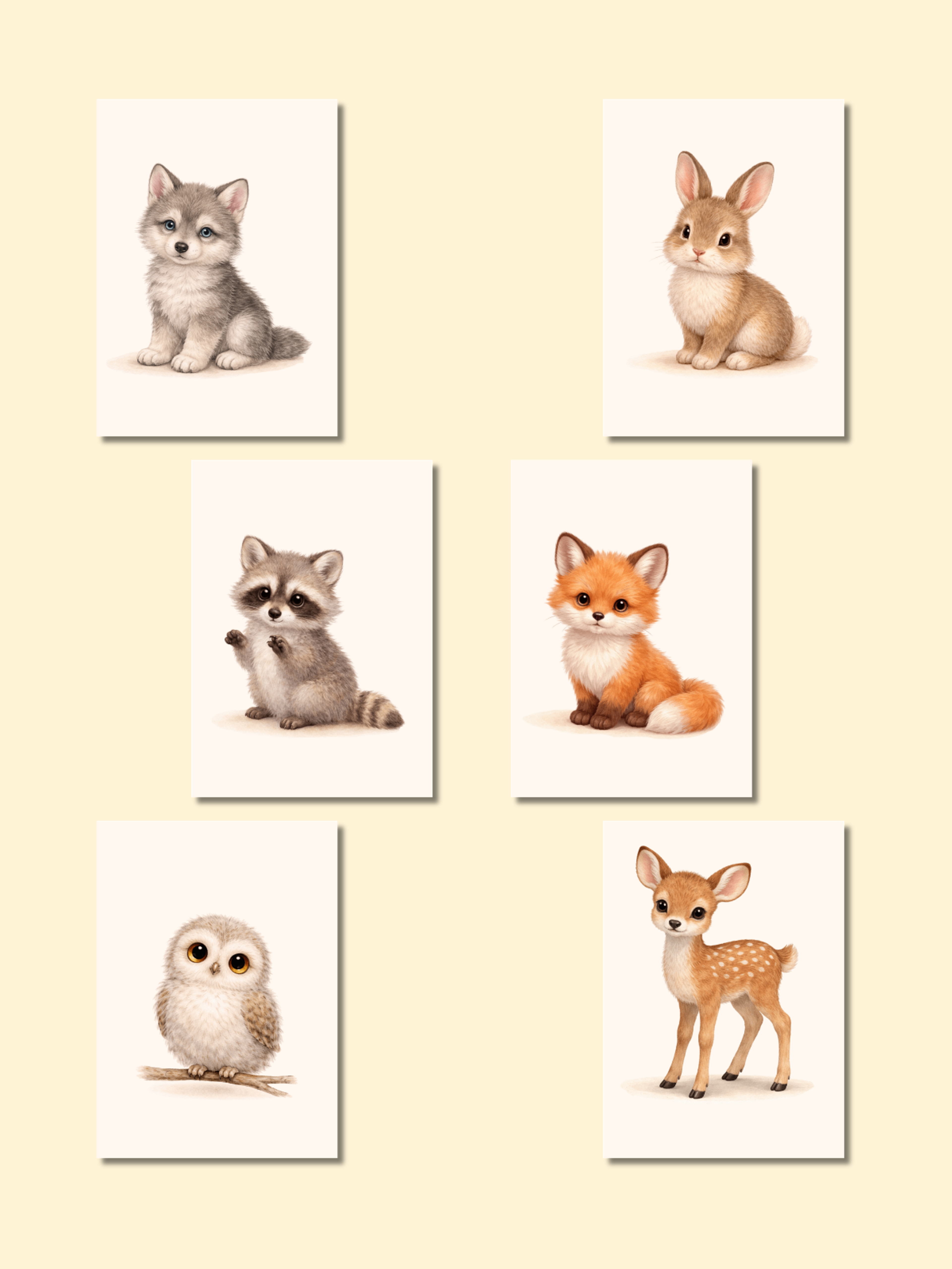 Woodland Baby Animals Wall Art — preview image 2