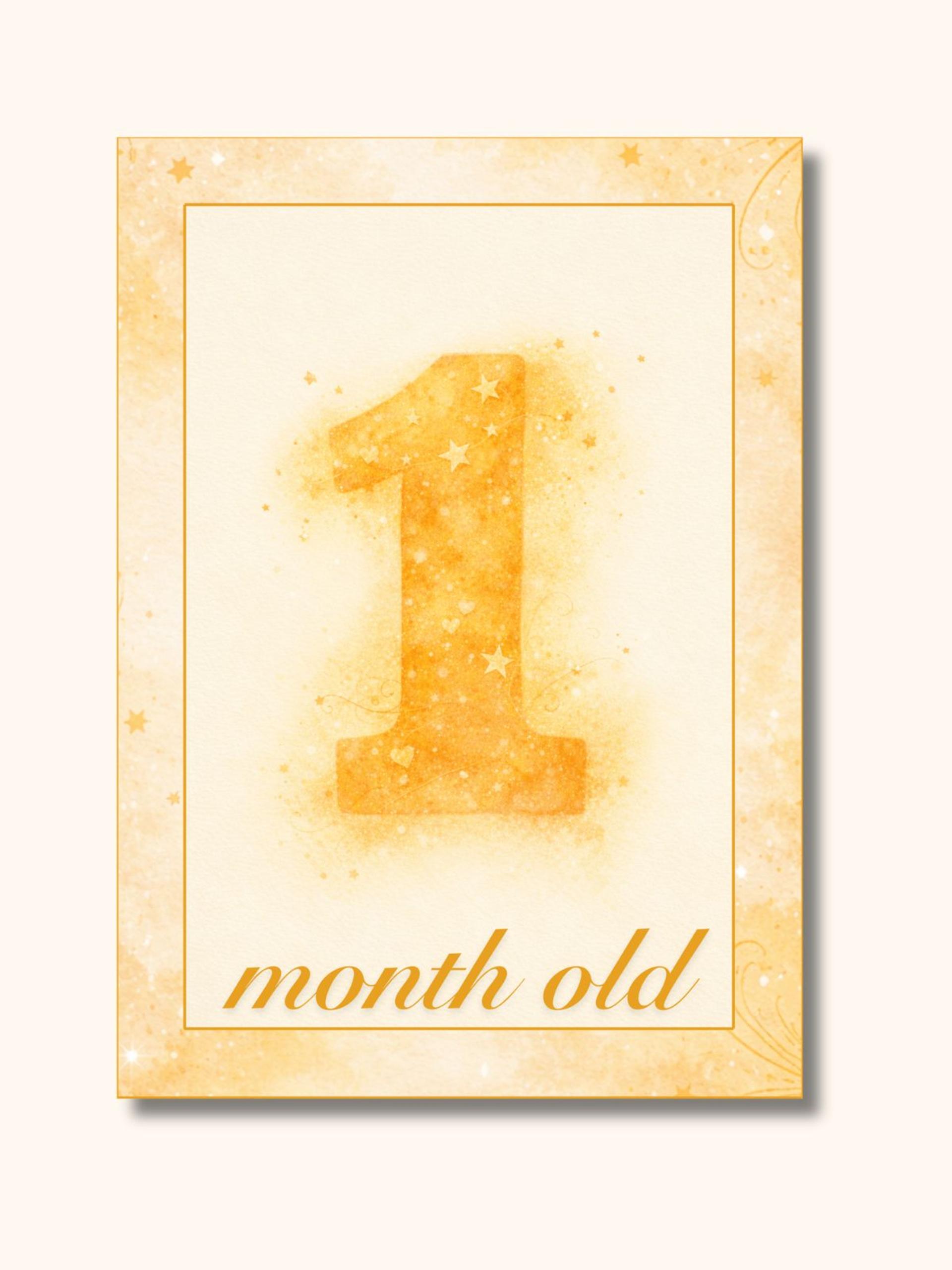 Golden Hour Monthly Milestone Cards — preview image 3