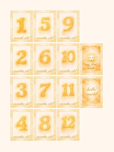 Golden Hour Monthly Milestone Cards — preview image 2