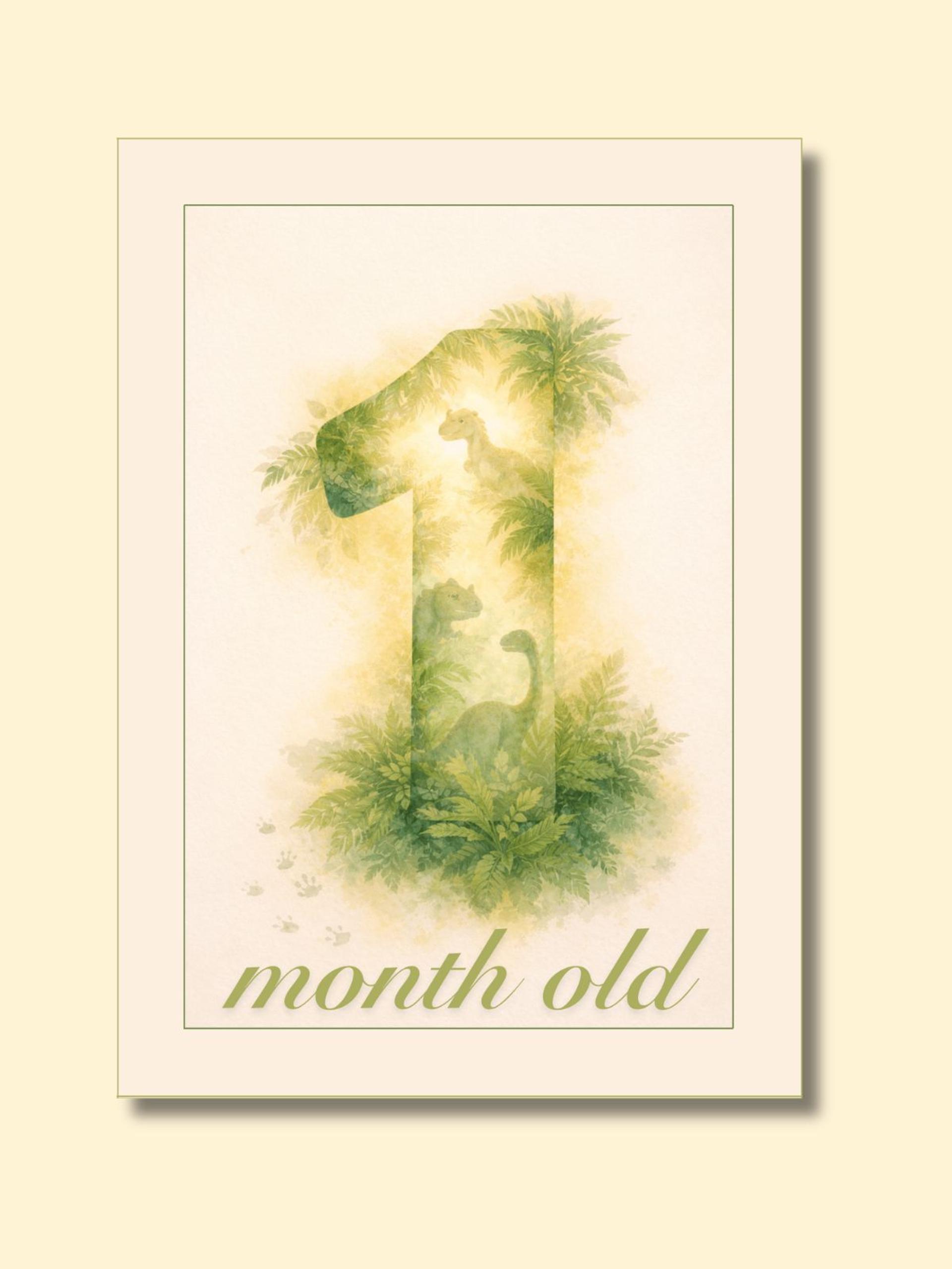 Dinosaurs Monthly Milestone Cards — preview image 3