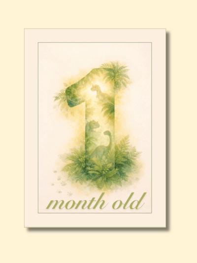 Dinosaurs Monthly Milestone Cards — preview image 3