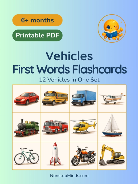 Vehicles: First Words Flashcards