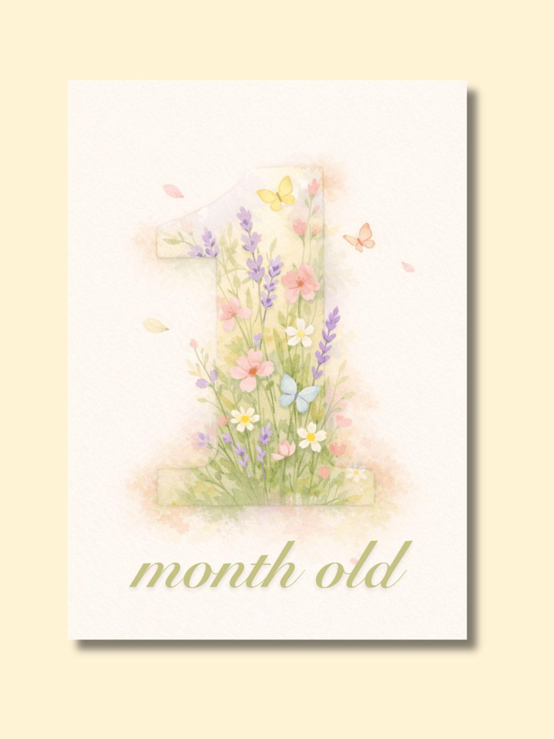 Wildflowers Monthly Milestone Cards — preview image 4