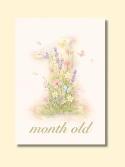 Wildflowers Monthly Milestone Cards — preview image 4