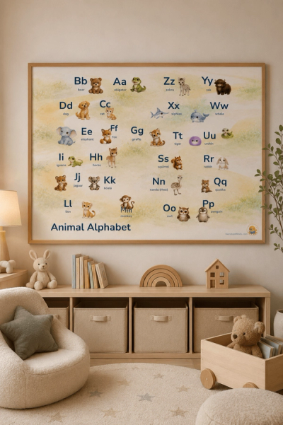 My Zoo Alphabet Poster