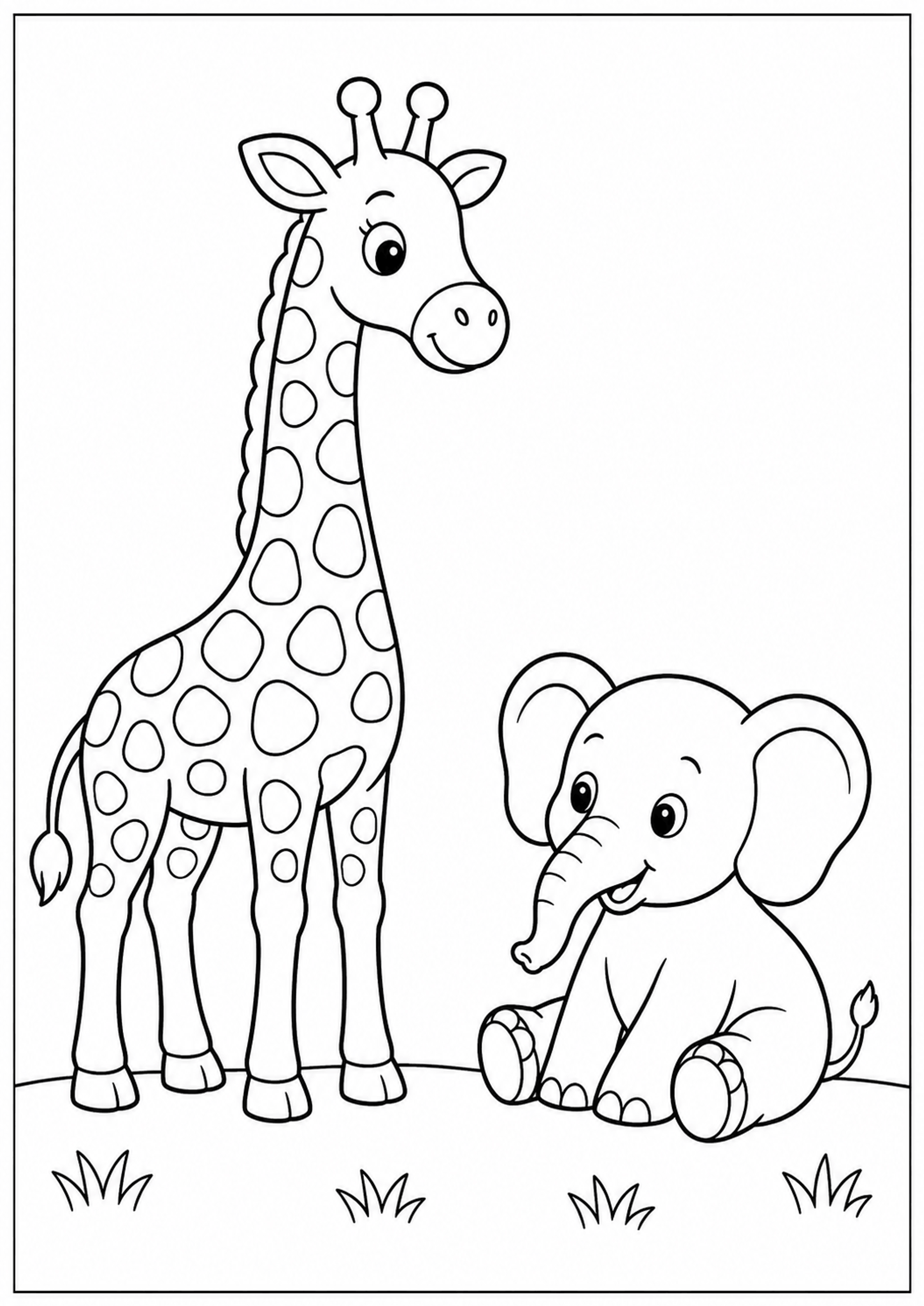 Safari Animal Coloring Page