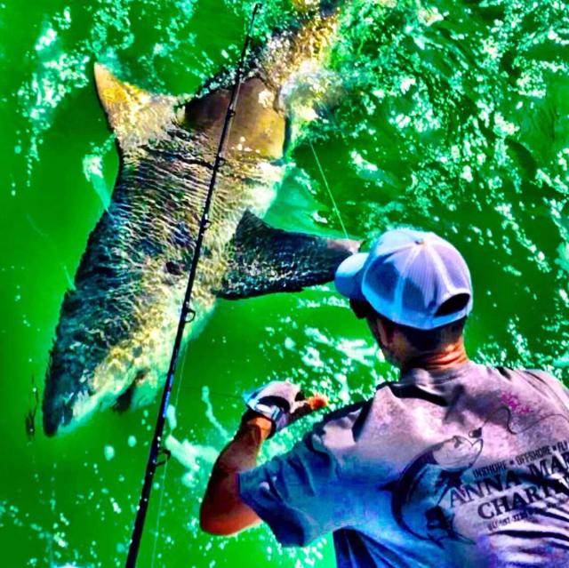Captain David White Fishing Charters client with their catch