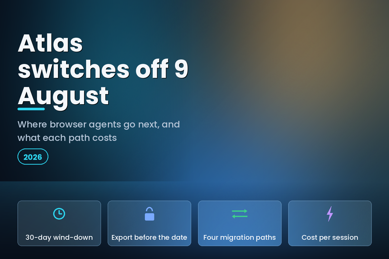 Migration paths for browser agents after the ChatGPT Atlas shutdown in August 2026