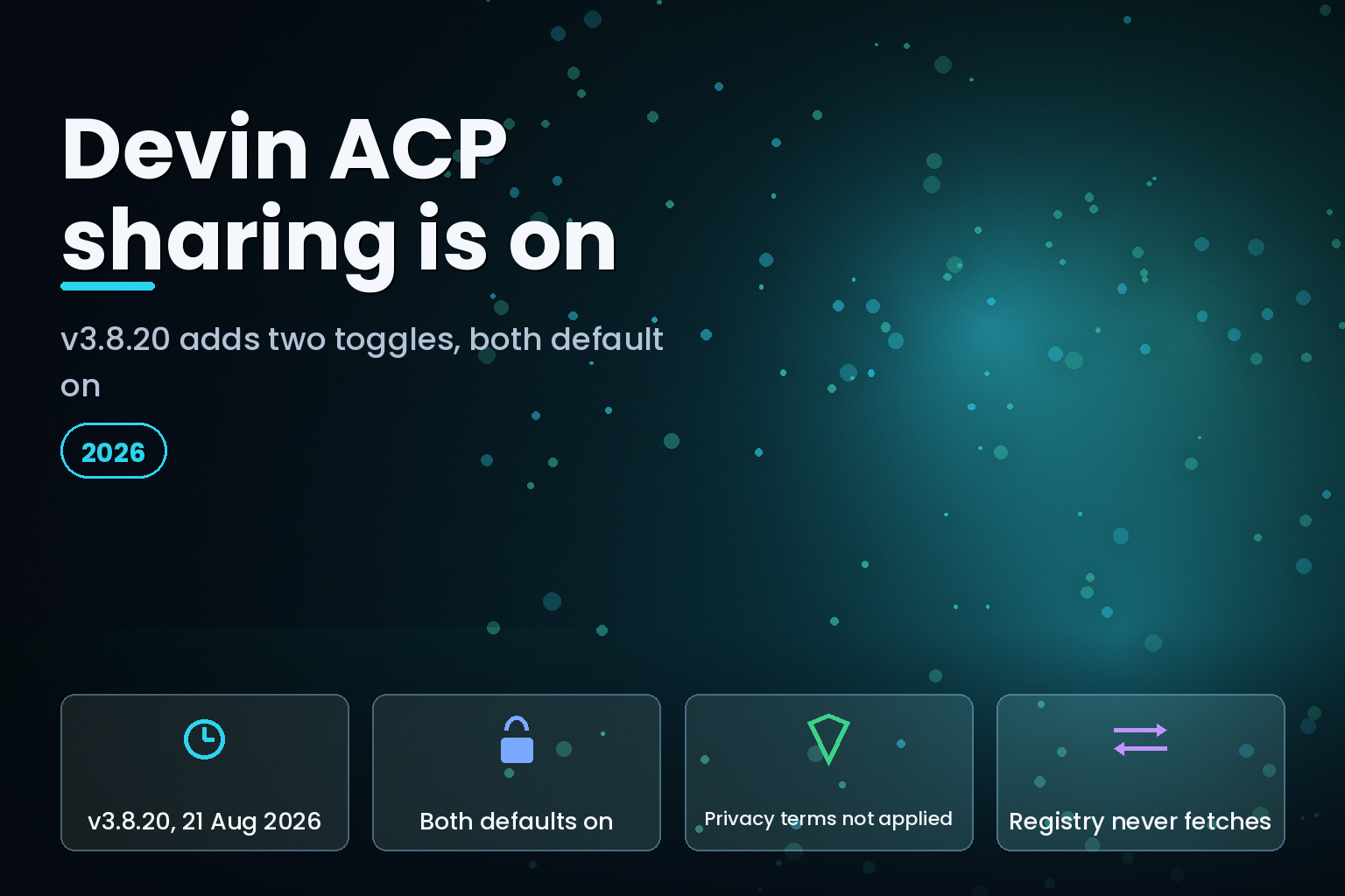 Devin Desktop v3.8.20 shares terminal activity and local edits with third-party ACP agents by default