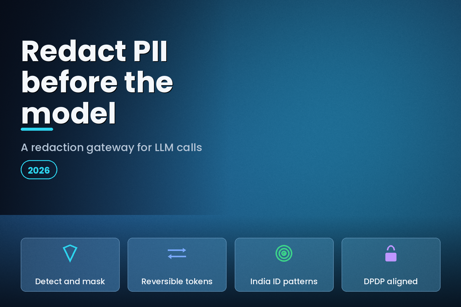 Data stream passing through a filter that turns bright particles into neutral tokens on a server rack