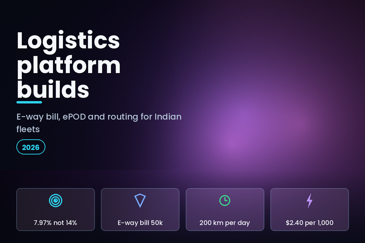 Logistics app development: e-way bill, ePOD and routing decisions for a 2026 build