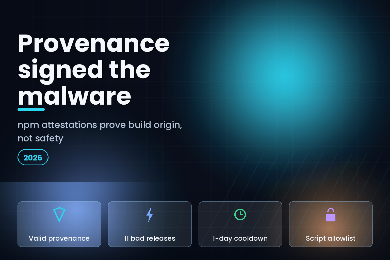 npm provenance and cooldown controls after the keyv supply chain compromise