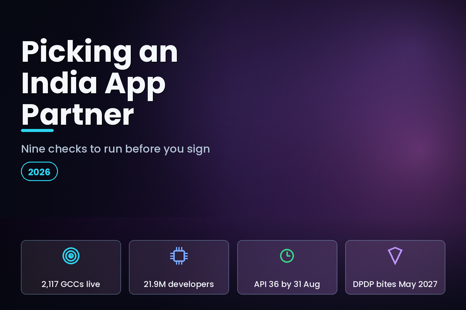 India mobile app development company buyer guide 2026 with GCC and developer figures